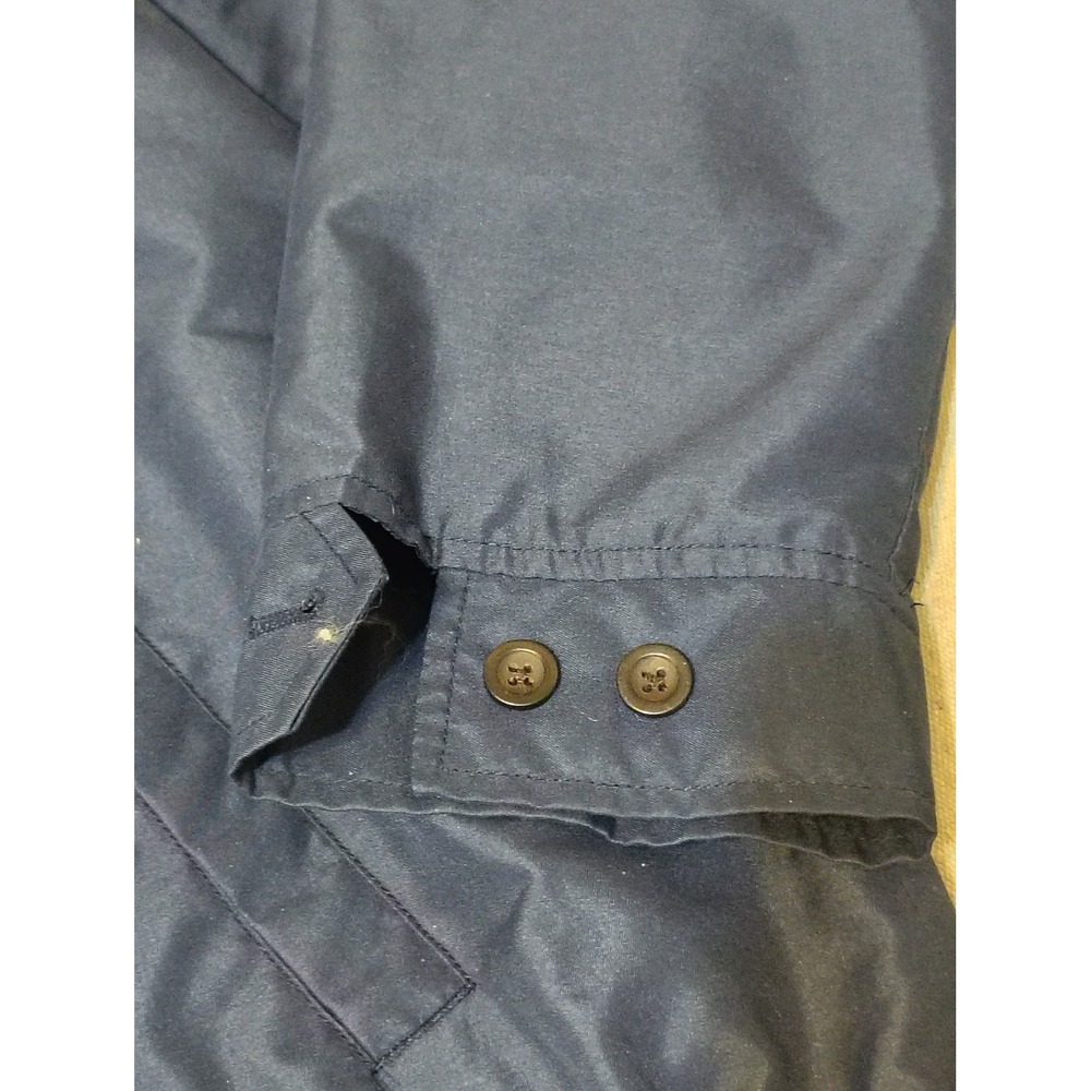 Chaps Mens Harrington Jacket XL Navy Blue Full Zip Plaid Lined Lightweight 17 - Picture 3 of 13